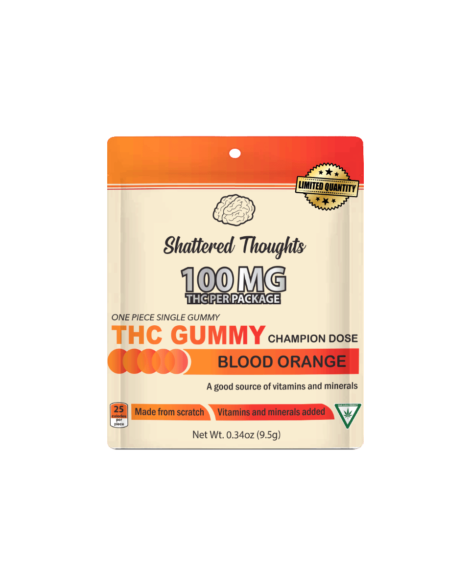 Shattered Thoughts | Blood Orange Single Gummy | 100mg