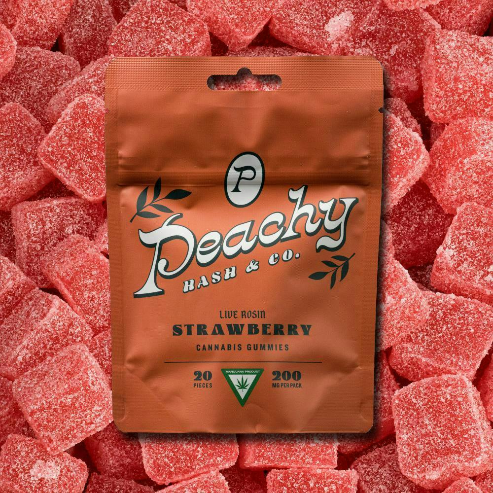 Strawberry Live Rosin Gummies | 200mg | 20ct | 10mg/ea