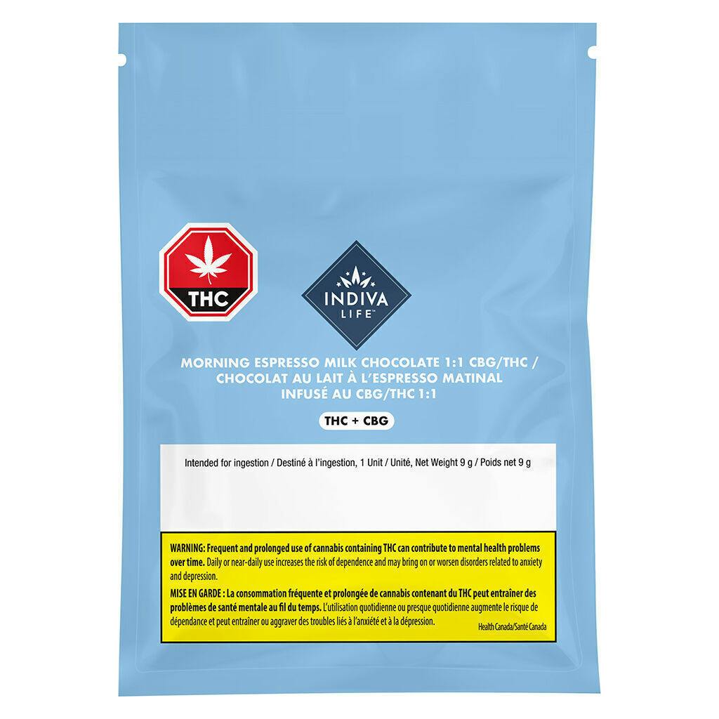Morning Espresso Milk Chocolate 1:1 CBG/THC | Chocolates | 10mg/ea