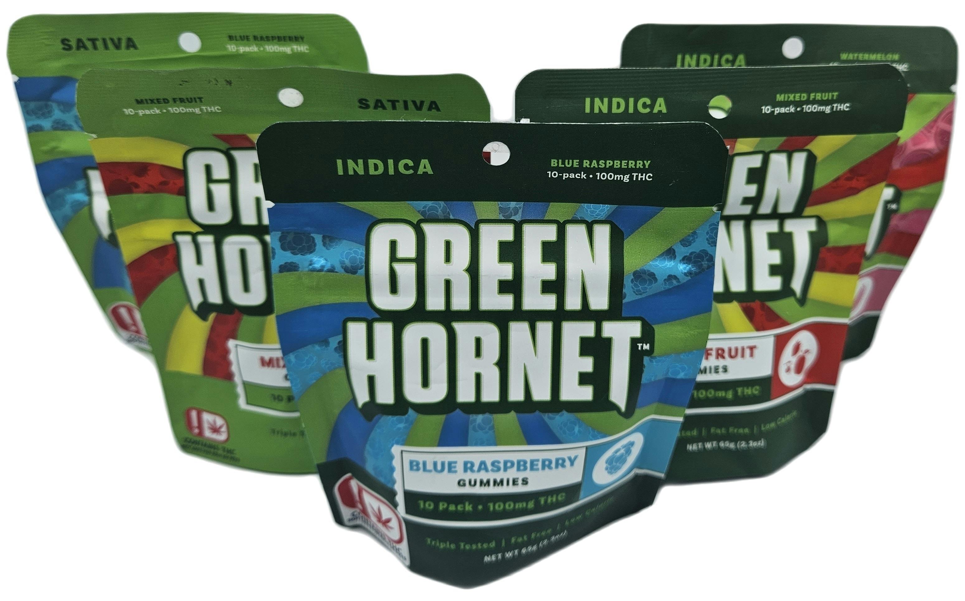 Green Hornet - Watermelon 100mg Indica Gummies | Gummies | 10pk | 10.21mg/e by Green Hornet