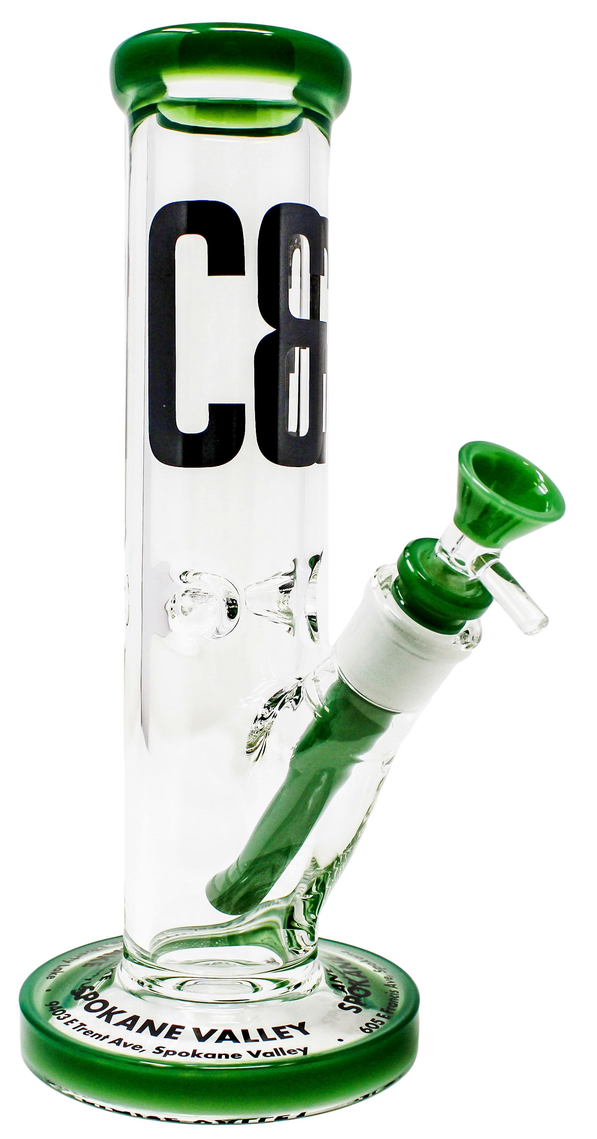 XYZ 10" Branded Bong Green 8006008 | Bongs