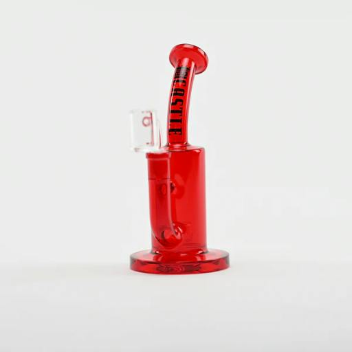 8.5" Castle Barrel Dab Rig - Red | Dab Rigs