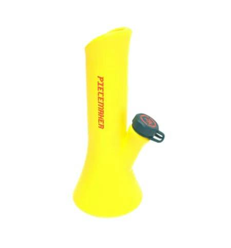 Piece Maker | Kali Go! 8.5" Silicone Beaker with Attached Kap Lid | Yellow