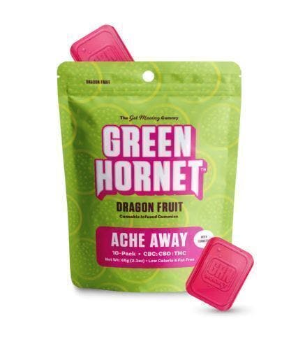 1:1:1 Dragon Fruit Ache Away Gummies | Gummies | 10pk | 10mg/ea by Green Hornet