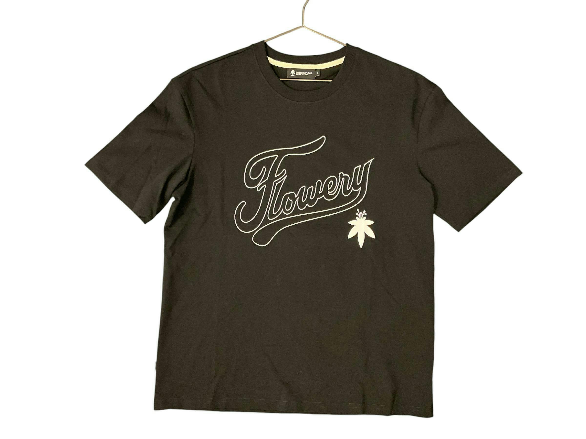 The Flowery Black Baseball T Shirt | Apparel