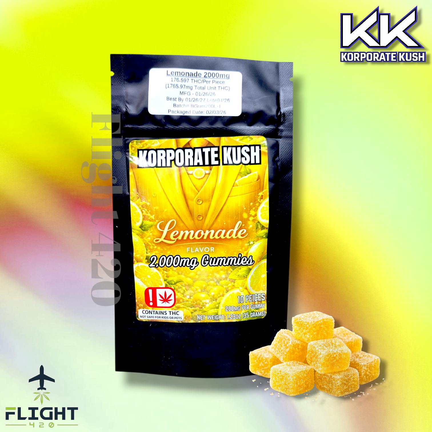 Lemonade Gummies | Gummies | 10pk | 2000mg/ea