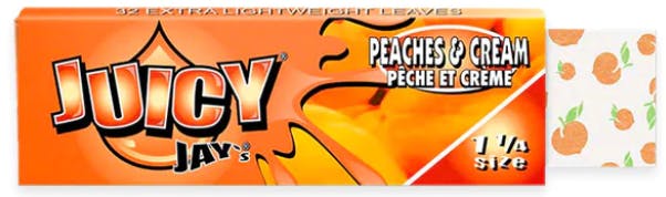 Juicy Jay's Flavored Rolling Papers - Peaches & Cream (1¼" or 79mm) | Acces at Secret Garden Cannabis Dispensary