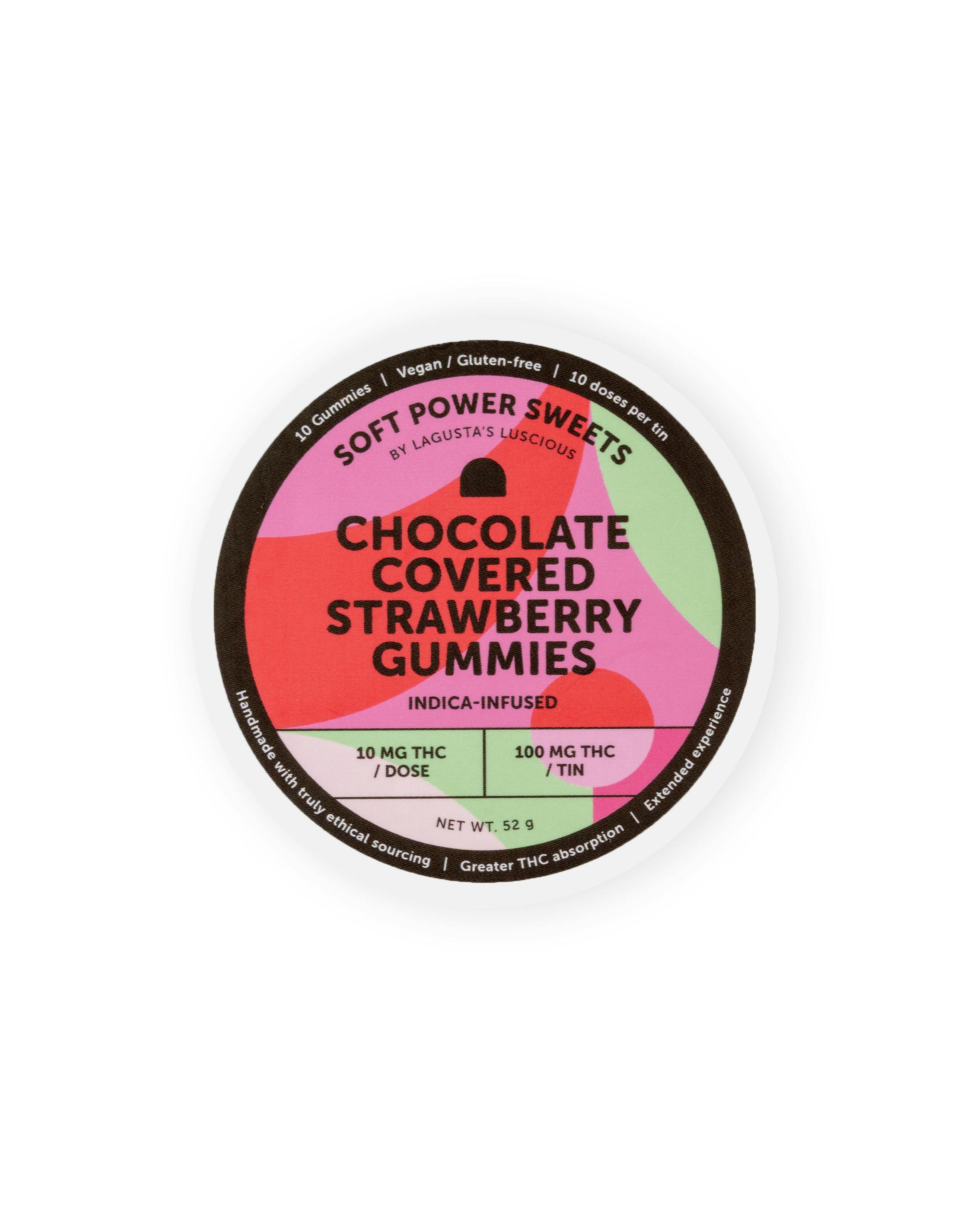 Strawberry Chocolate Covered Gummies | Gummies | 10pk | 10mg/ea at The Green Door Dispensary