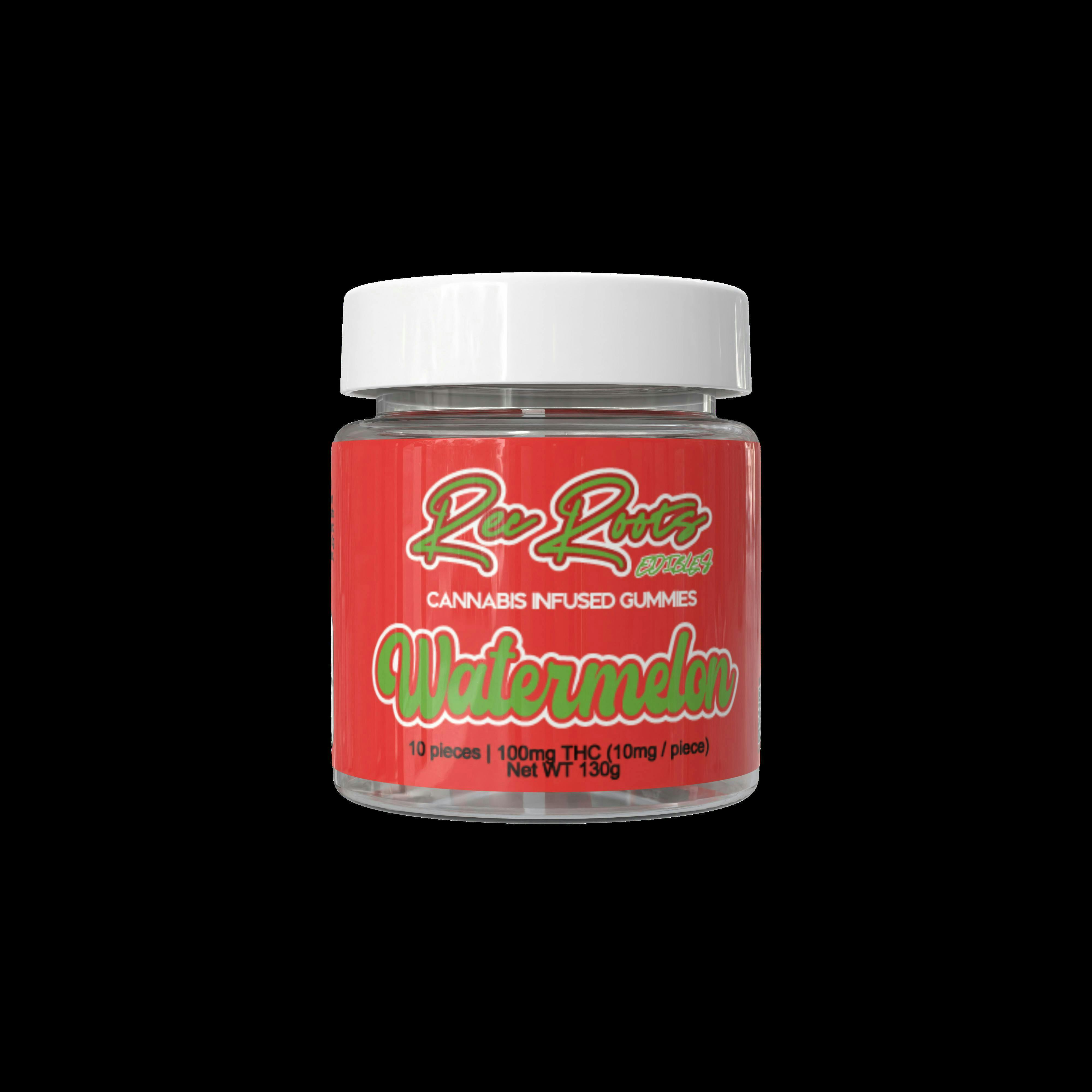 Rec Roots | Watermelon Gummies | 100mg | 10ct | 10mg/ea