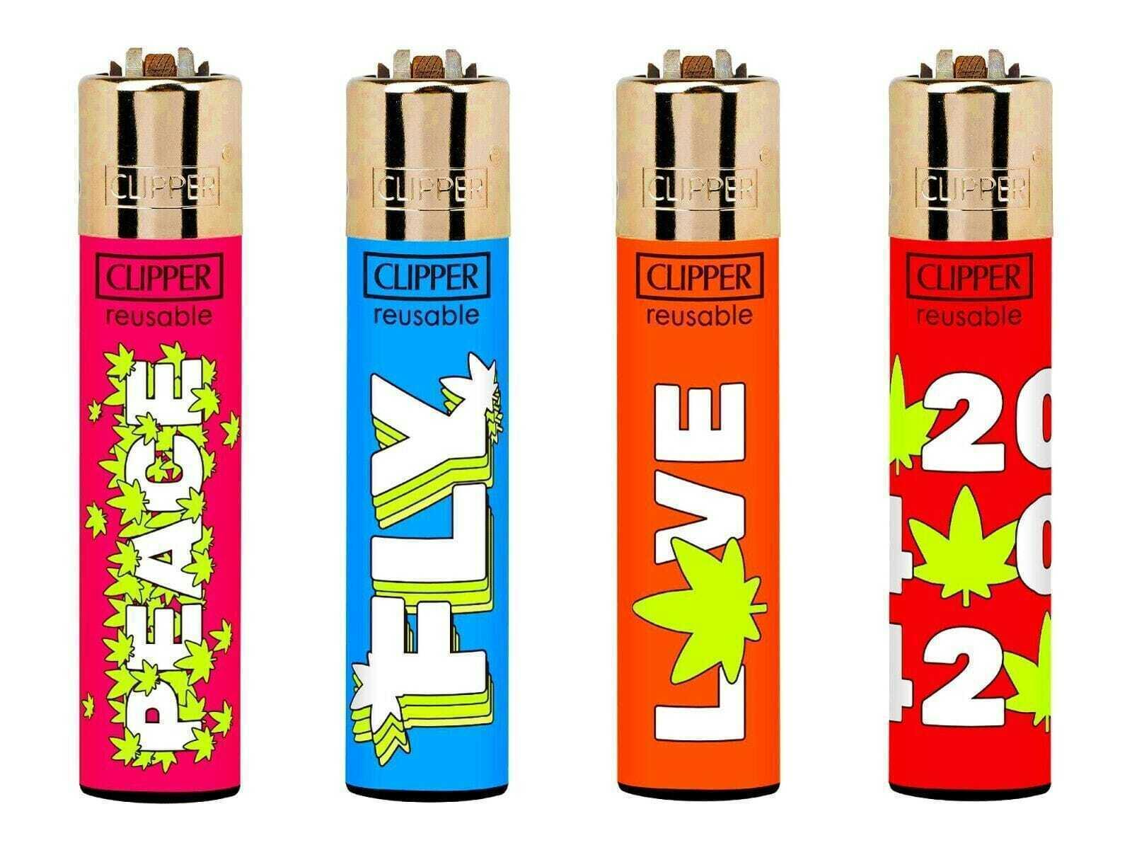 Clipper | Lighter (Hippie Words - Assorted Color) | Accessories