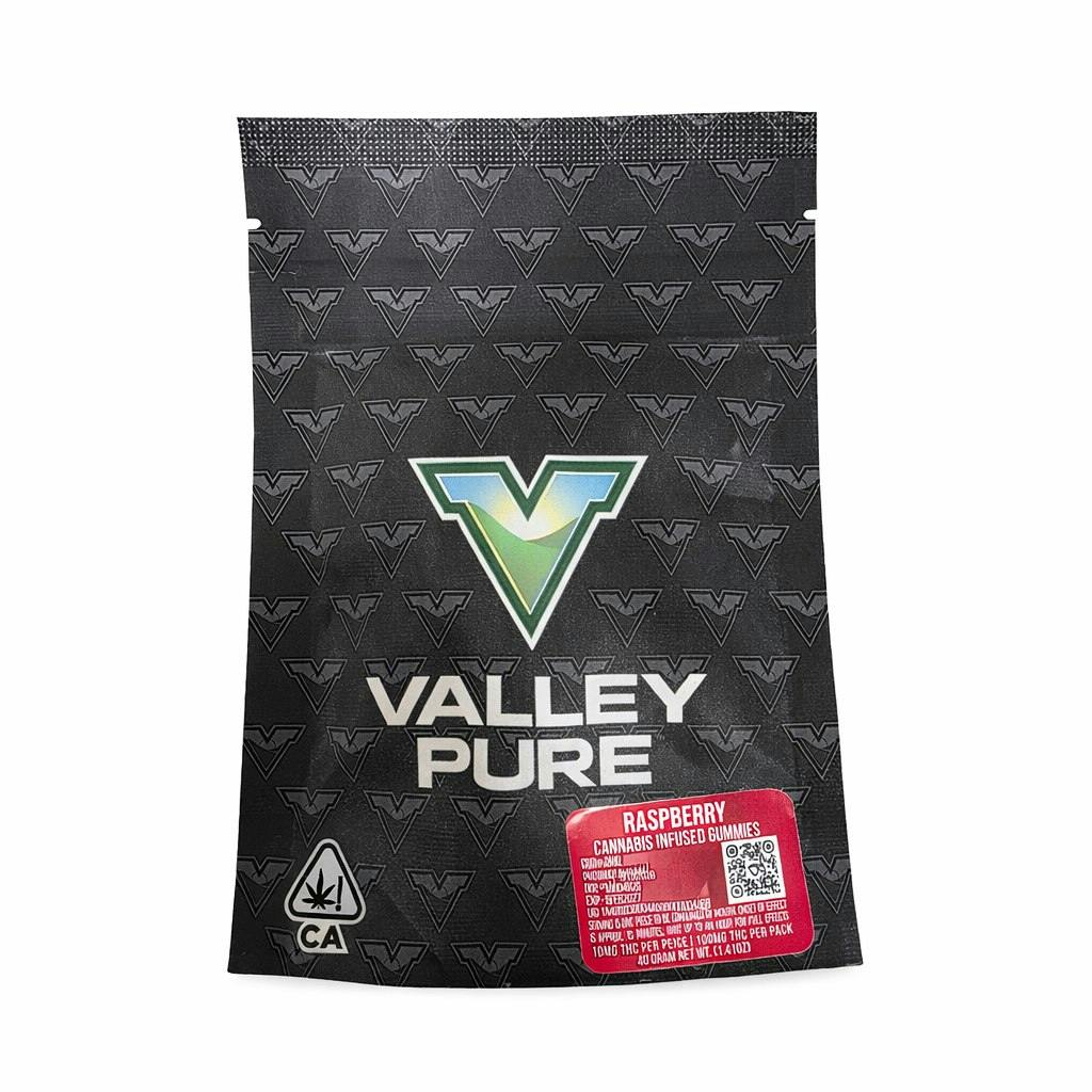 VALLEY PURE RASPBERRY GUMMIES - 100 mg - | Gummies | 10pk | 10mg/ea