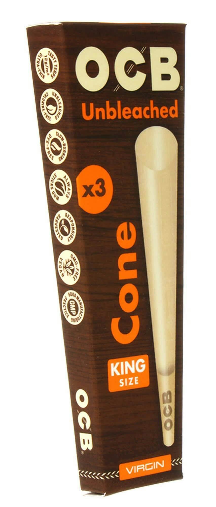 OCB Pre-rolled Cones - Unbleached | 3-pack | Accessories