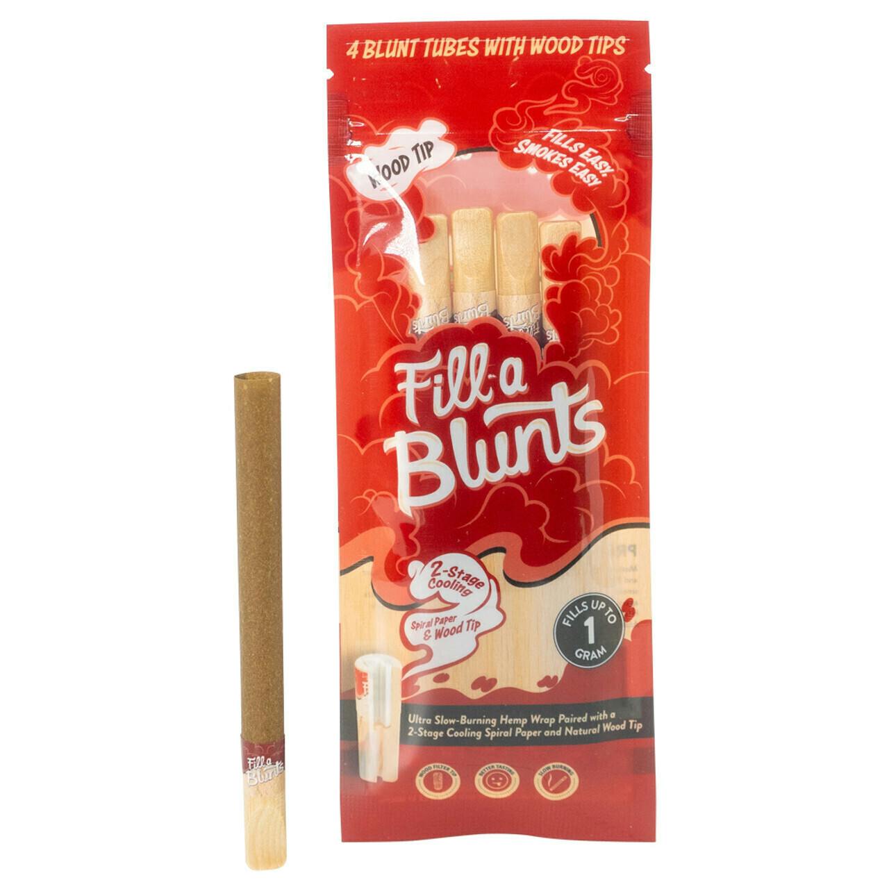 Fill-a Blunts 109mm/9mm Pre-Rolled Blunt Tubes - Wood Filter Tips | Accesso