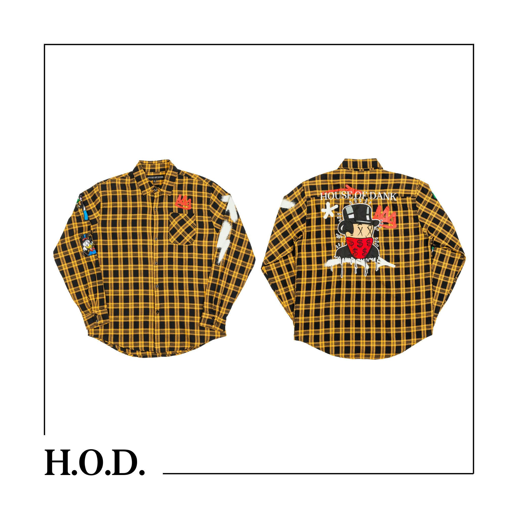 H.O.D. x OG Comfy Yellow Street Art Flannel M | Apparel