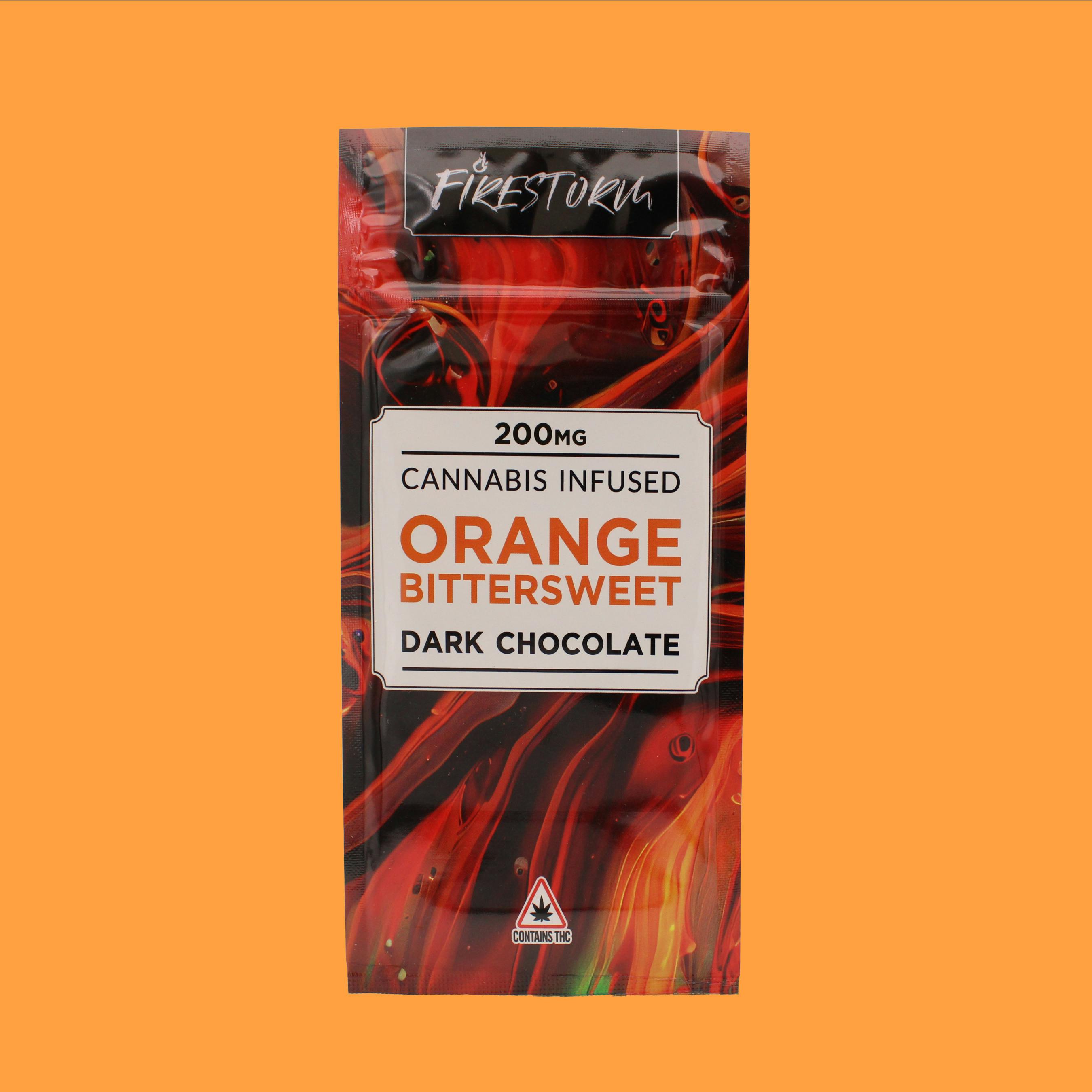 Firestorm | Orange Dark Chocolate | Chocolate Bar | (200mg) | Chocolates |