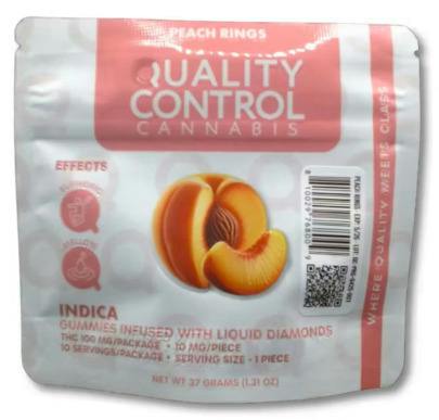Peach Rings Liquid Diamond Gummies | Gummies | 10pk | 10mg/ea