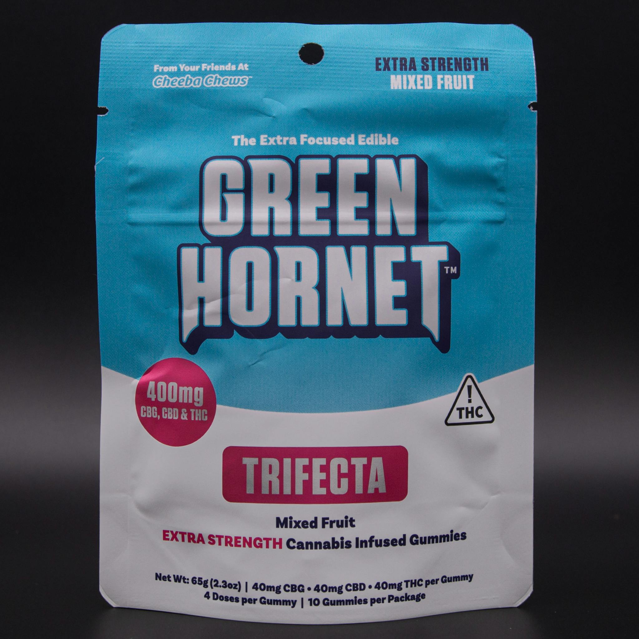 Stash House | Green Hornet | 400mg | Mixed Fruit | Trifecta Gummies | Gummi by Green Hornet