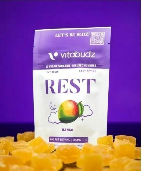 Mango Rest Gummies | Gummies | 10pk | 10mg/ea at Herbal Woodstock