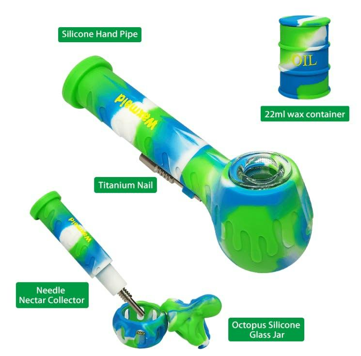 WaxMaid - Silicone 2 in 1 Hand Pipe Kit - Silicone Hand Pipe Kit | Pipes