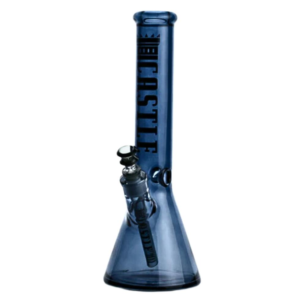 Electroplated Beaker - 14" x 7mm - Grey | Bongs