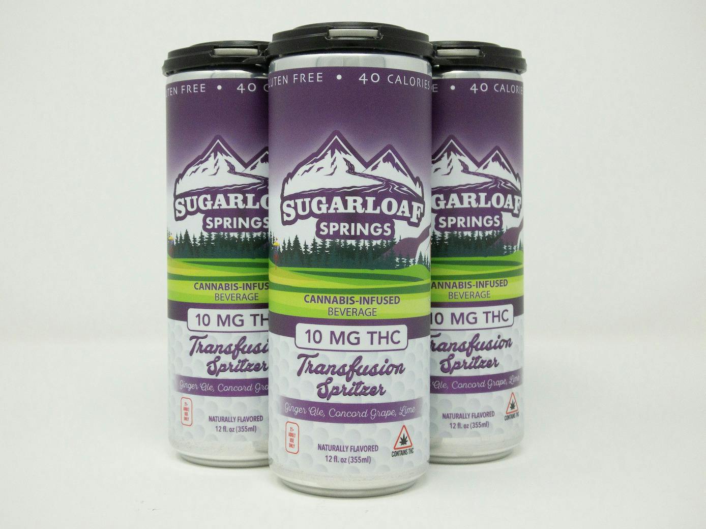 Ginger Ale Concord Grape Lime | Non-carbonated | 10.2mg | 12fl oz at Cannabis Cured Recreational Weed Dispensary Thomaston