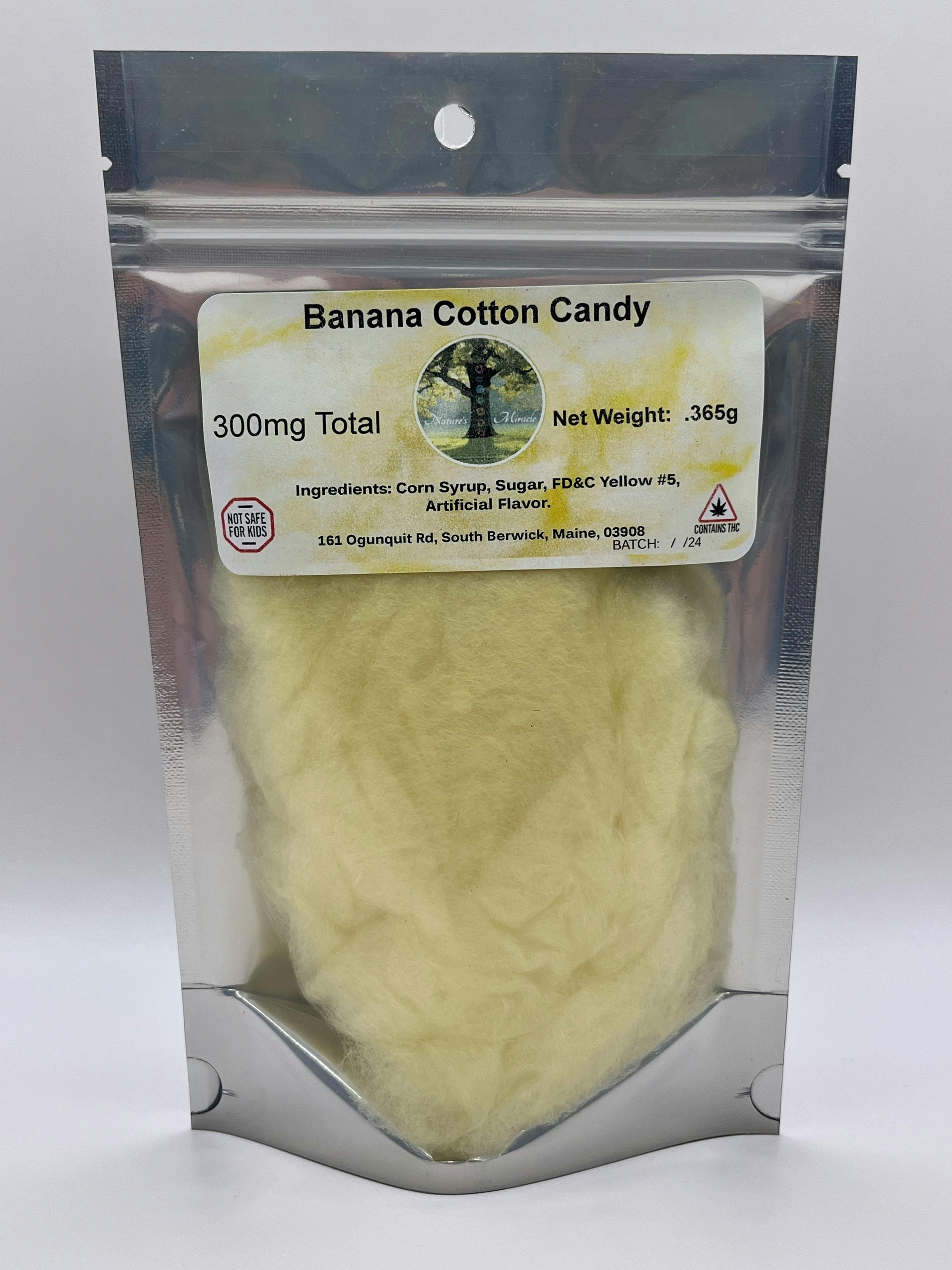 300mg Banana Cotton Candy - Nature’s Miracle | 300mg/ea by Nature's Miracle