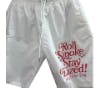 Roll Smoke Stay Dazed Shorts - White | Apparel by DAZED