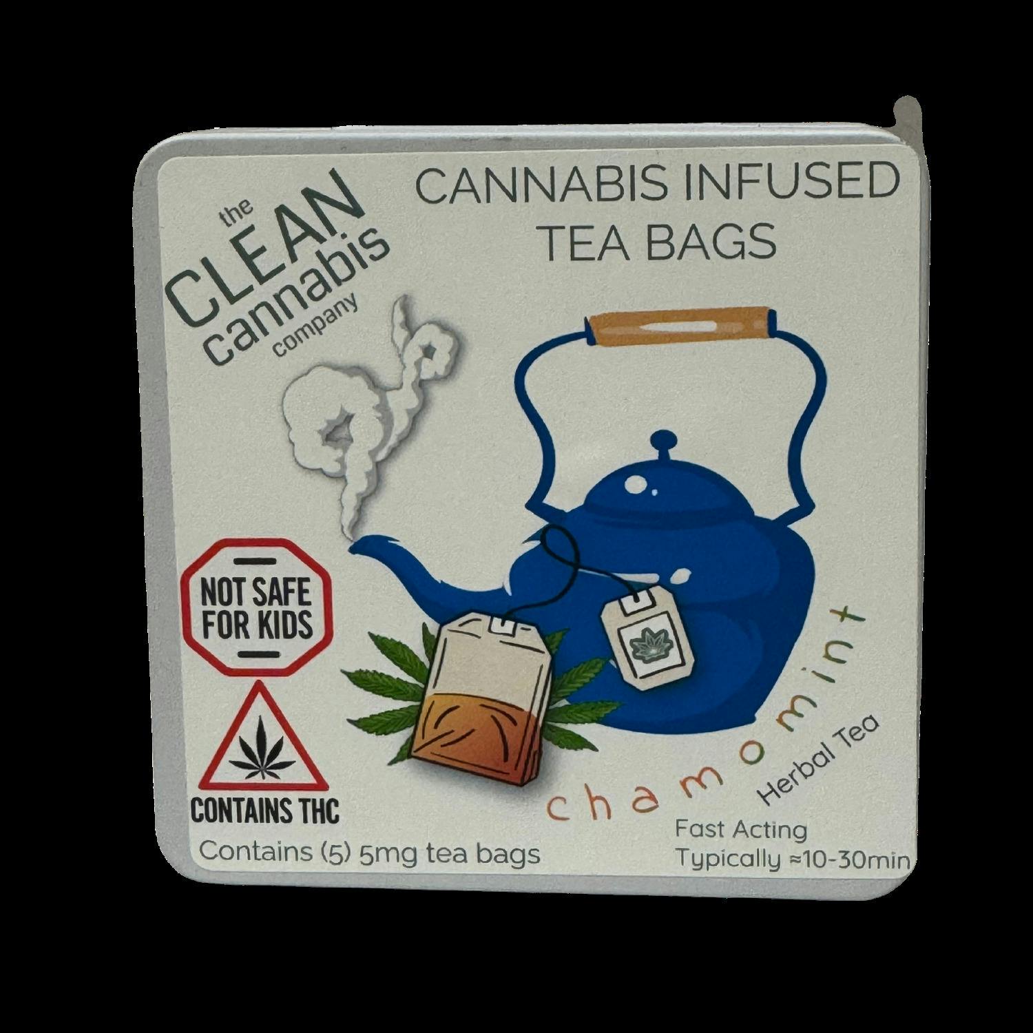 Cannabis Infused Fast Acting Tea Bags - Chamomint I 25mg I The Clean Cannab at MothaPlant St. Albans Dispensary