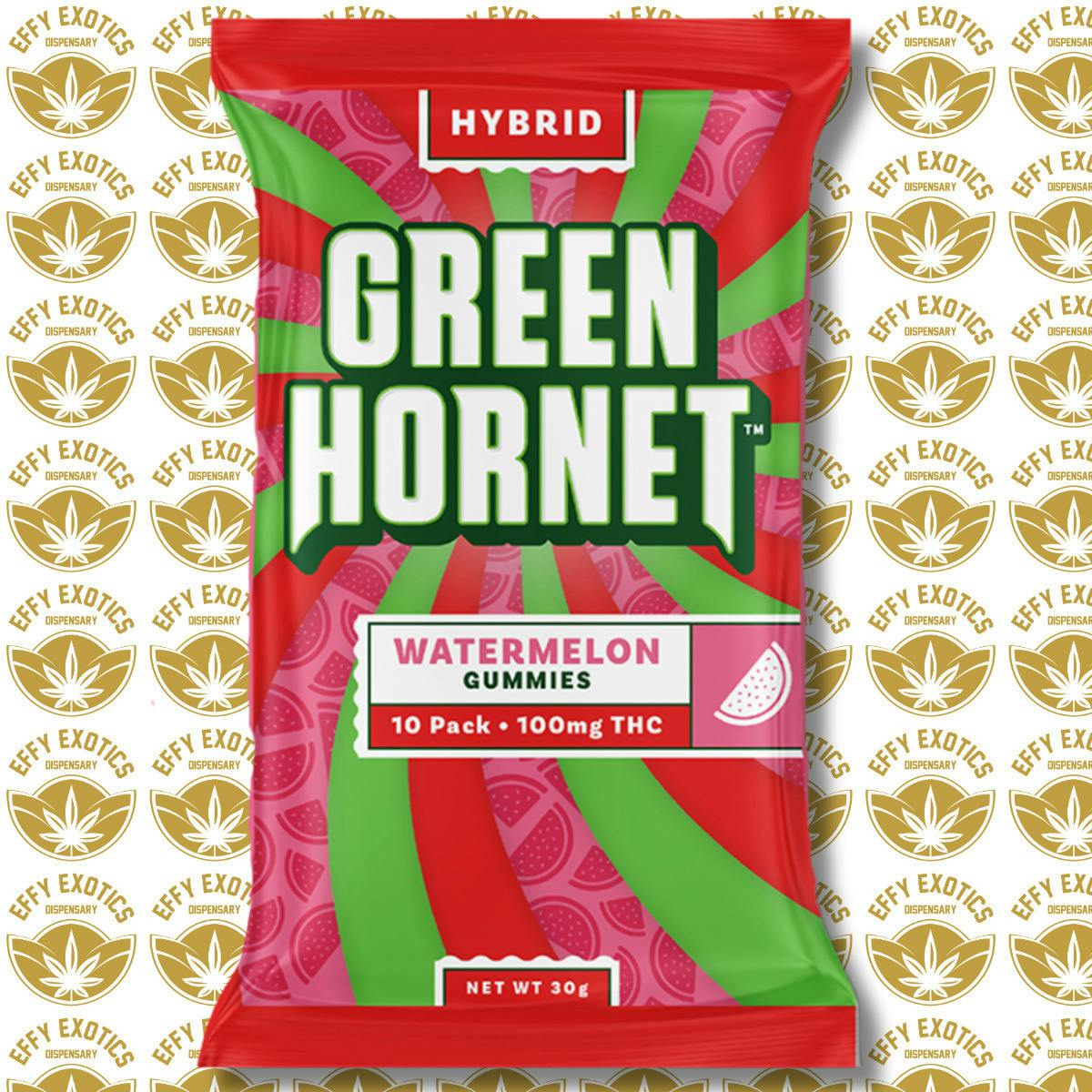 Watermelon Hybrid Gummies | Gummies | 10pk | 100mg/ea by Green Hornet