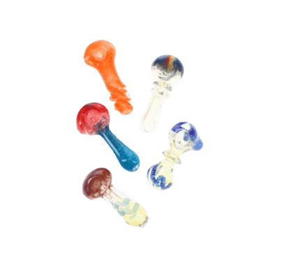GLASS BOWL PIPE MEDIUM - ASSORTED - One Size | Pipes