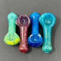 2.5 in. Mixed Frit Spoon Hand Pipe | Pipes