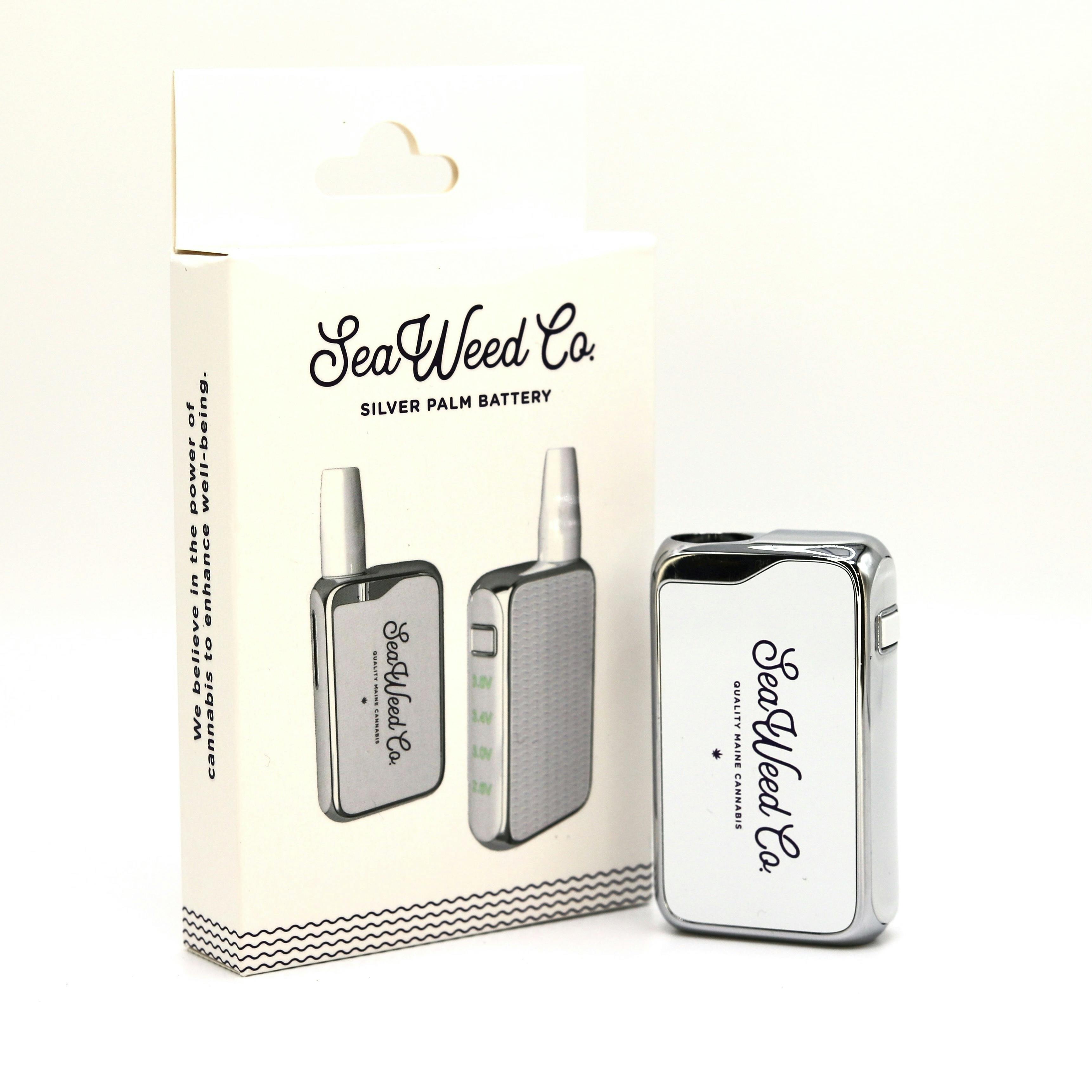 Shiny Steel Palm Battery | Batteries at SeaWeed Co. - South Portland Recreational Cannabis Dispensary