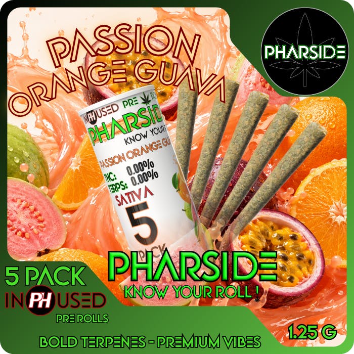 Pharside - Infused Pre-Roll 5 Pack- Passion Orange Guava 6.25g