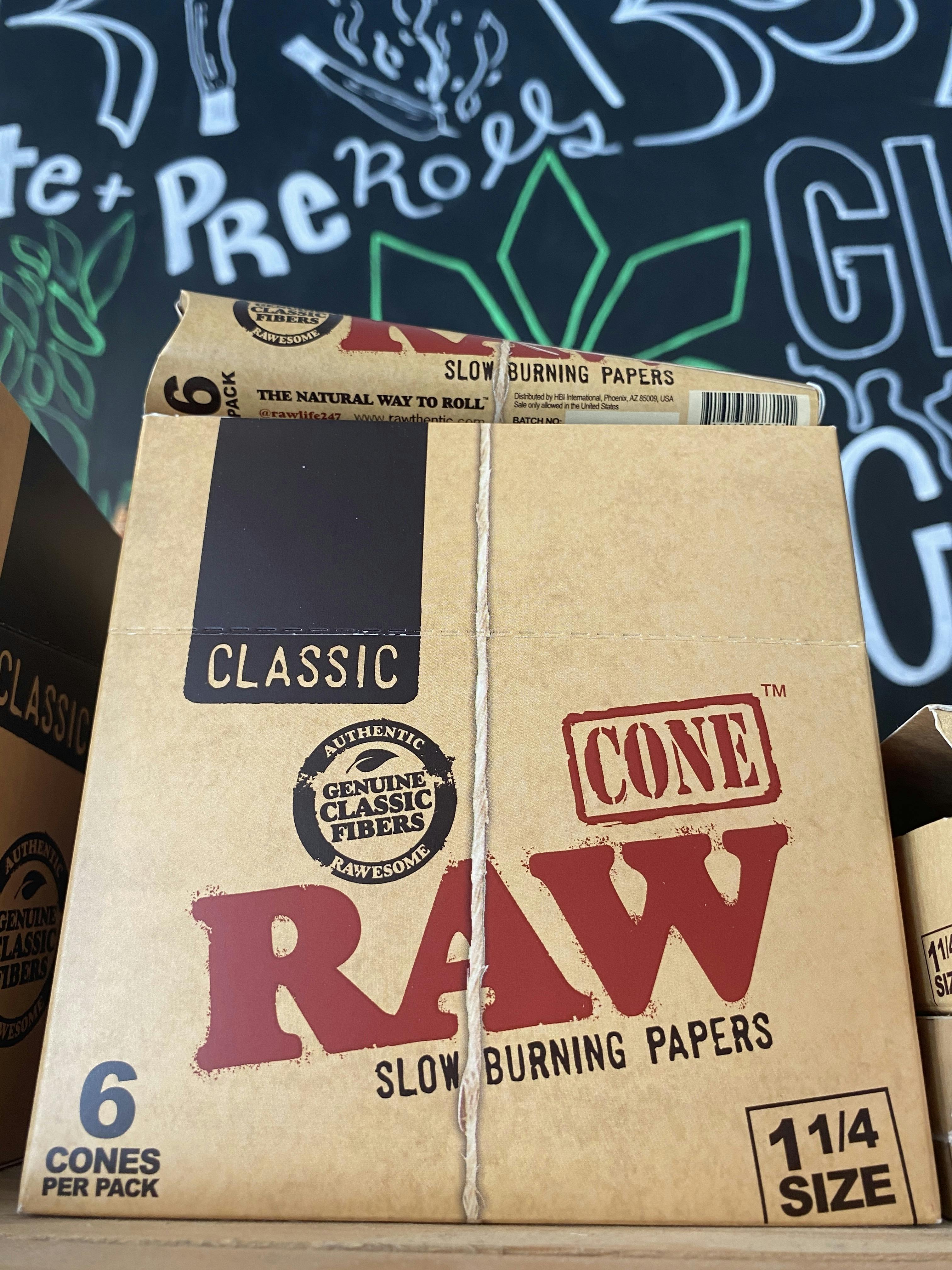 Raw Cones 1 1/4" 6pk | Accessories by The Green Well