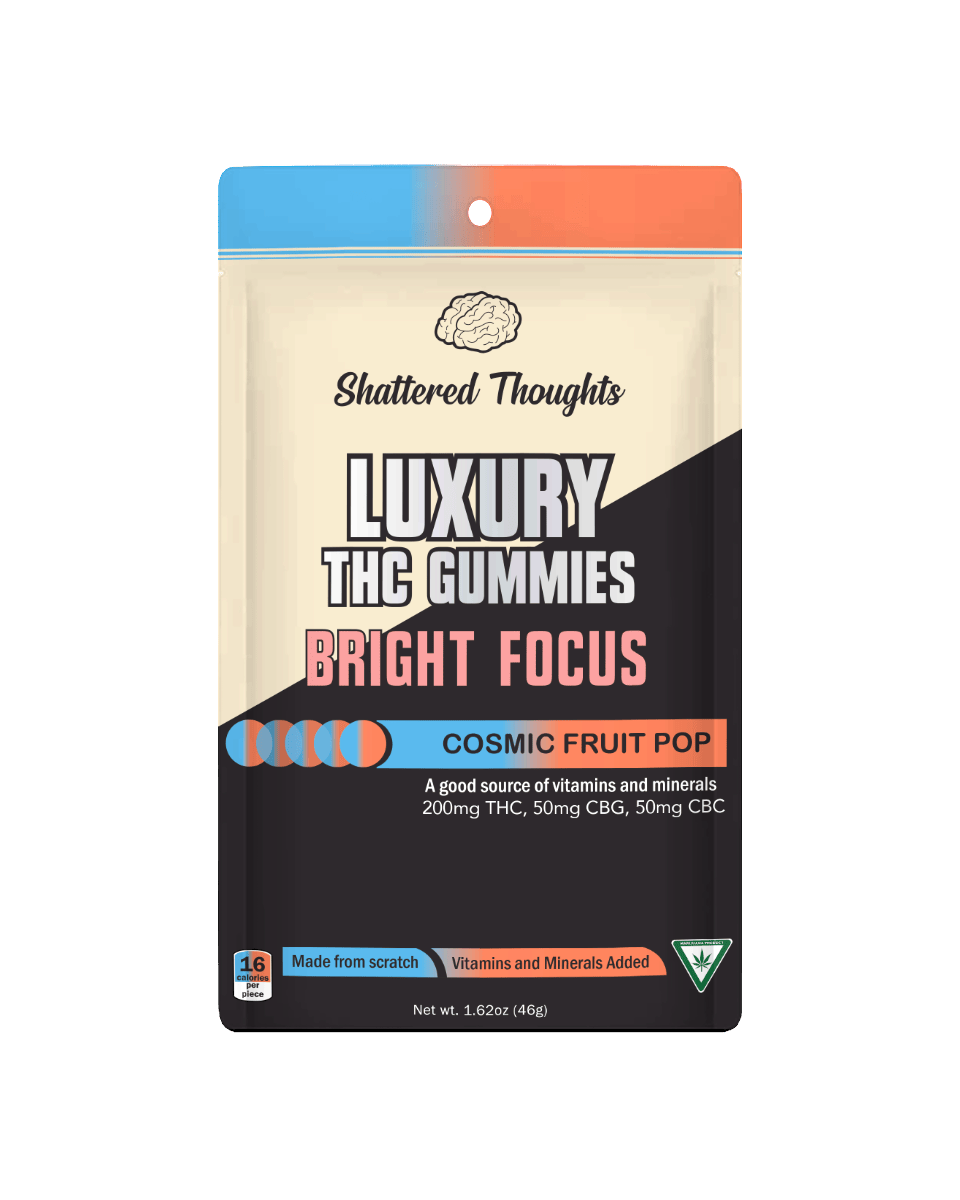 Cosmic Fruit Pop Focus Gummies | 4:1:1 THC:CBG:CBC | 200mg | 10ct | 20mg/ea by Shattered Thoughts