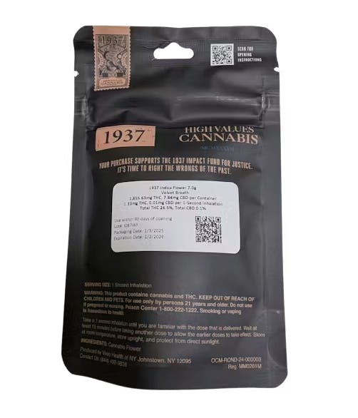 Velvet Breath | Big Buds | 7g by 1937 Cannabis