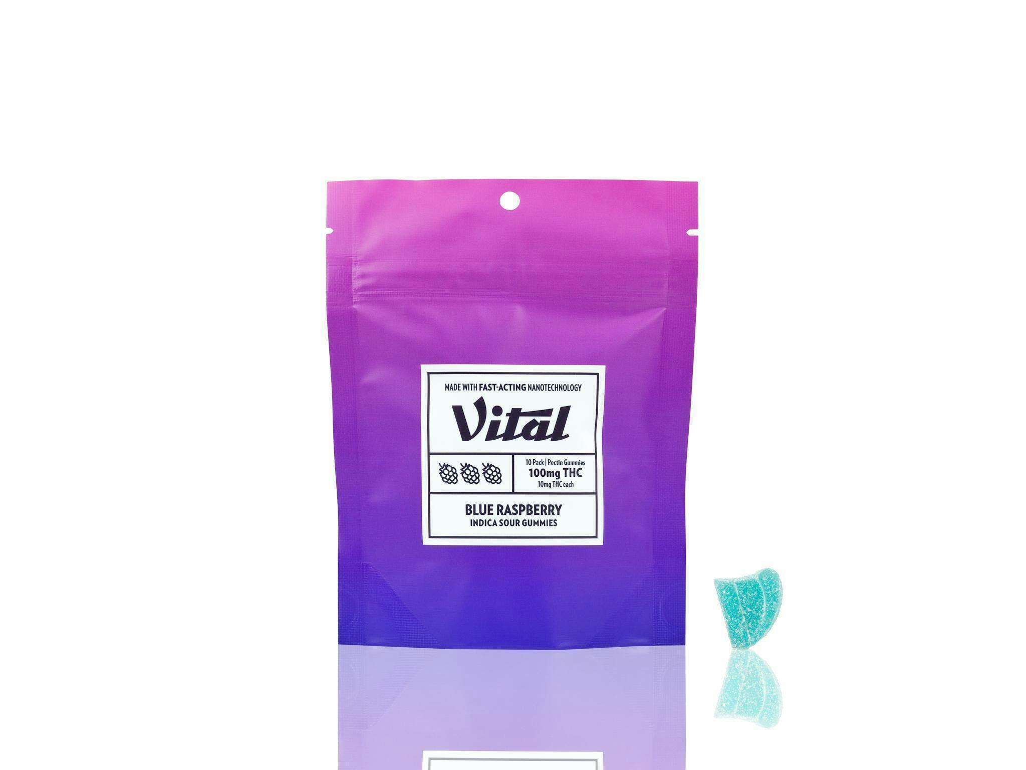 Blue Raspberry Pectin Vegan Gummies · Gummies · 10pk