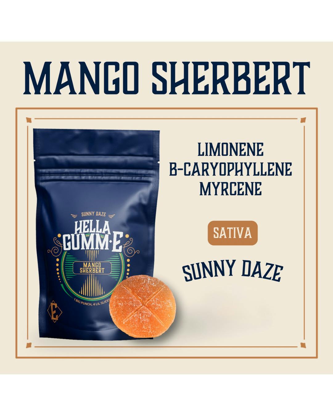 Mango Sherbert Hella Gumm-E | Gummies | 10pk | 10mg/ea
