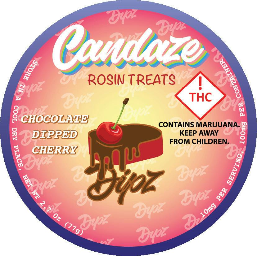 Candaze Rosin Treats - Dipz - Chocolate Dipped Cherry (I) | Gummies | 10pk