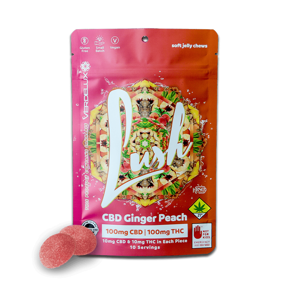 Ginger Peach CBD 1:1 | Gummies | 10pk | 10mg/ea
