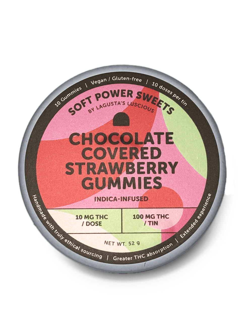 Chocolate Covered Strawberry Gummies | Gummies | 10pk | 10mg/ea by Soft Power Sweets