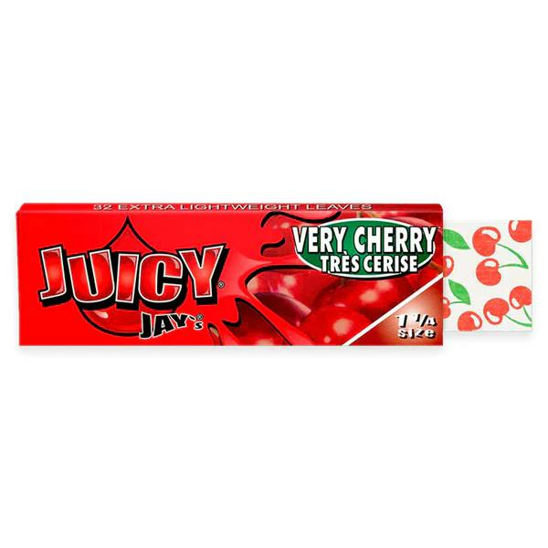 Juicy Jay's Cherry Rolling Papers 1 1/4 Size, Pack/32, Box/24 | Accessories