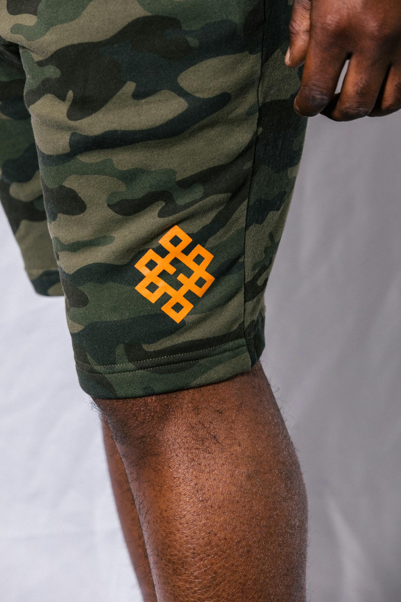 Haven - Camo Green Sweat Shorts (XS) | Apparel