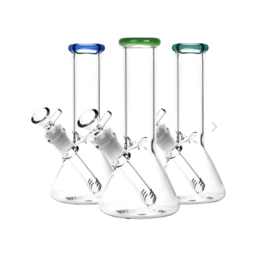 8" Mini Beaker With Colorful Rim | Bongs