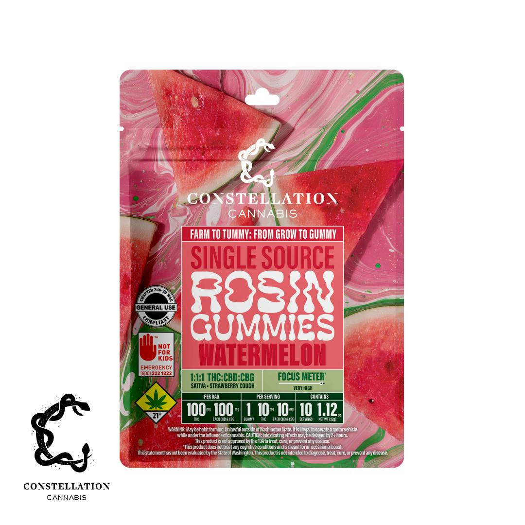 1:1:1 CBG Watermelon Gummies | Gummies | 10pk | 10mg/ea