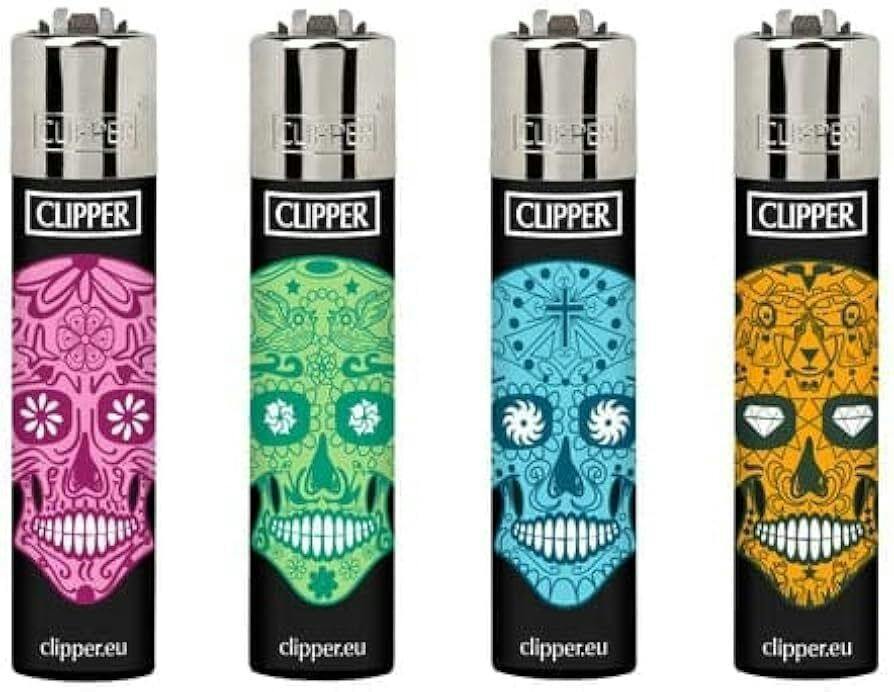 Clipper - Classic Lighter - Mexican Skulls 4 (Assorted) | Accessories