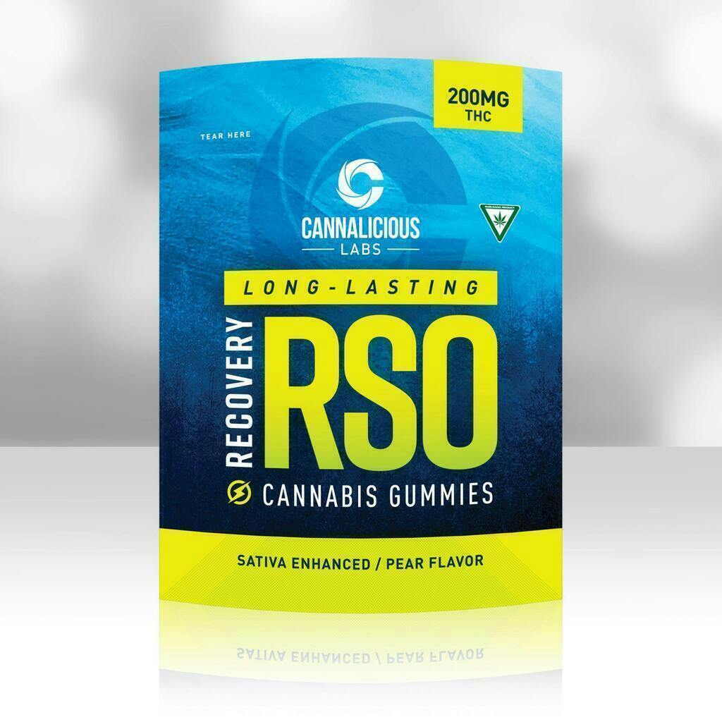 Cannalicious Nano Recovery Pear RSO 200mg | Gummies | 20pk | 10mg/ea
