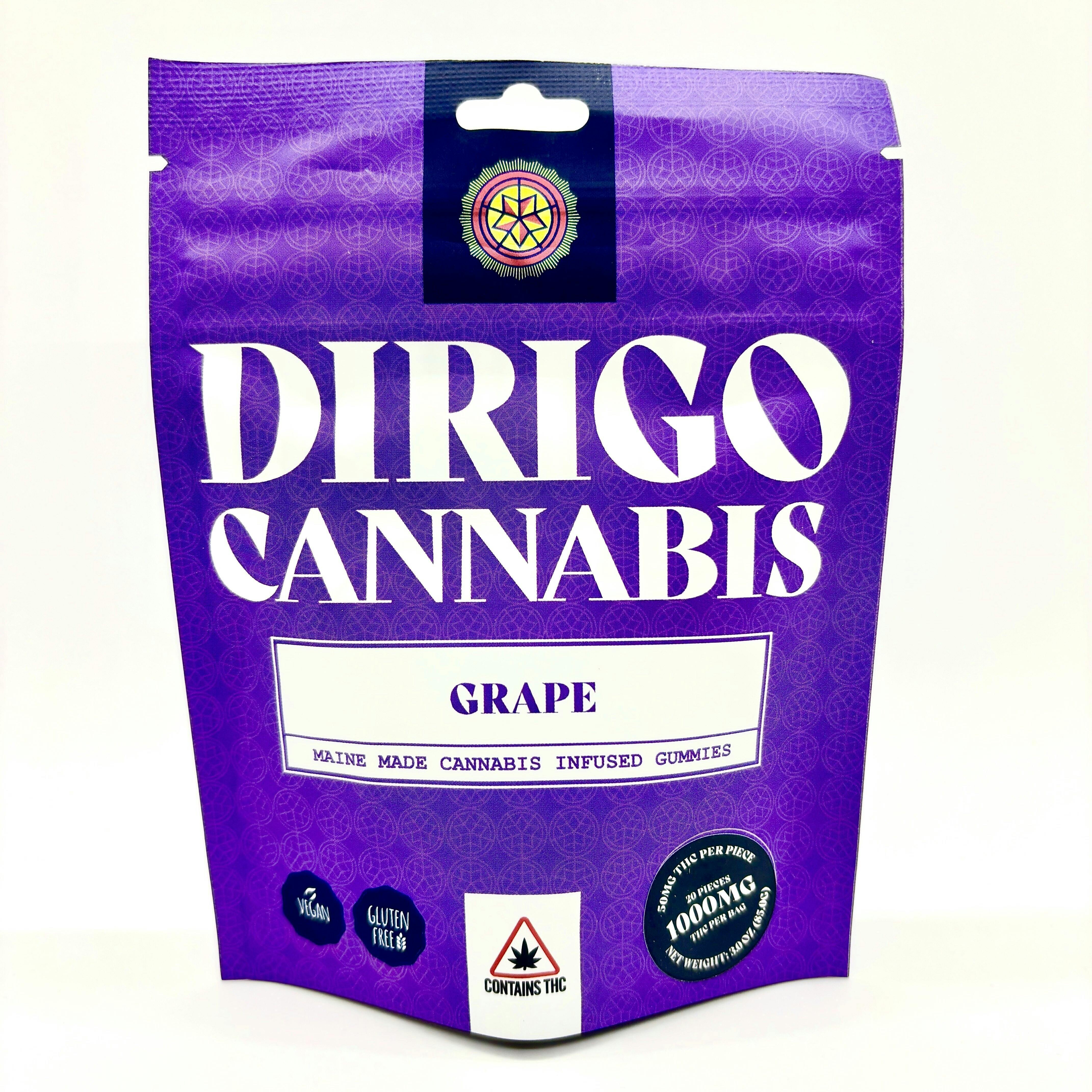 1000mg Grape Gummies | Dirigo Cannabis | Gummies | 20pk | 50mg/ea