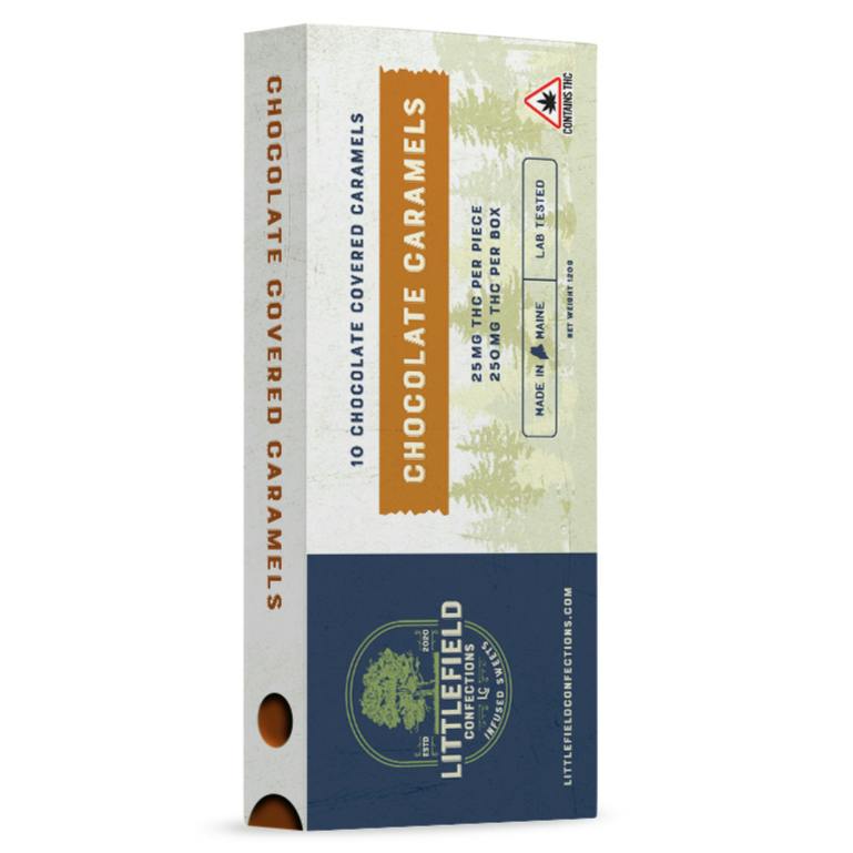 Chocolate Covered Caramels 250mg - Littlefield Confections | Chocolates | 1