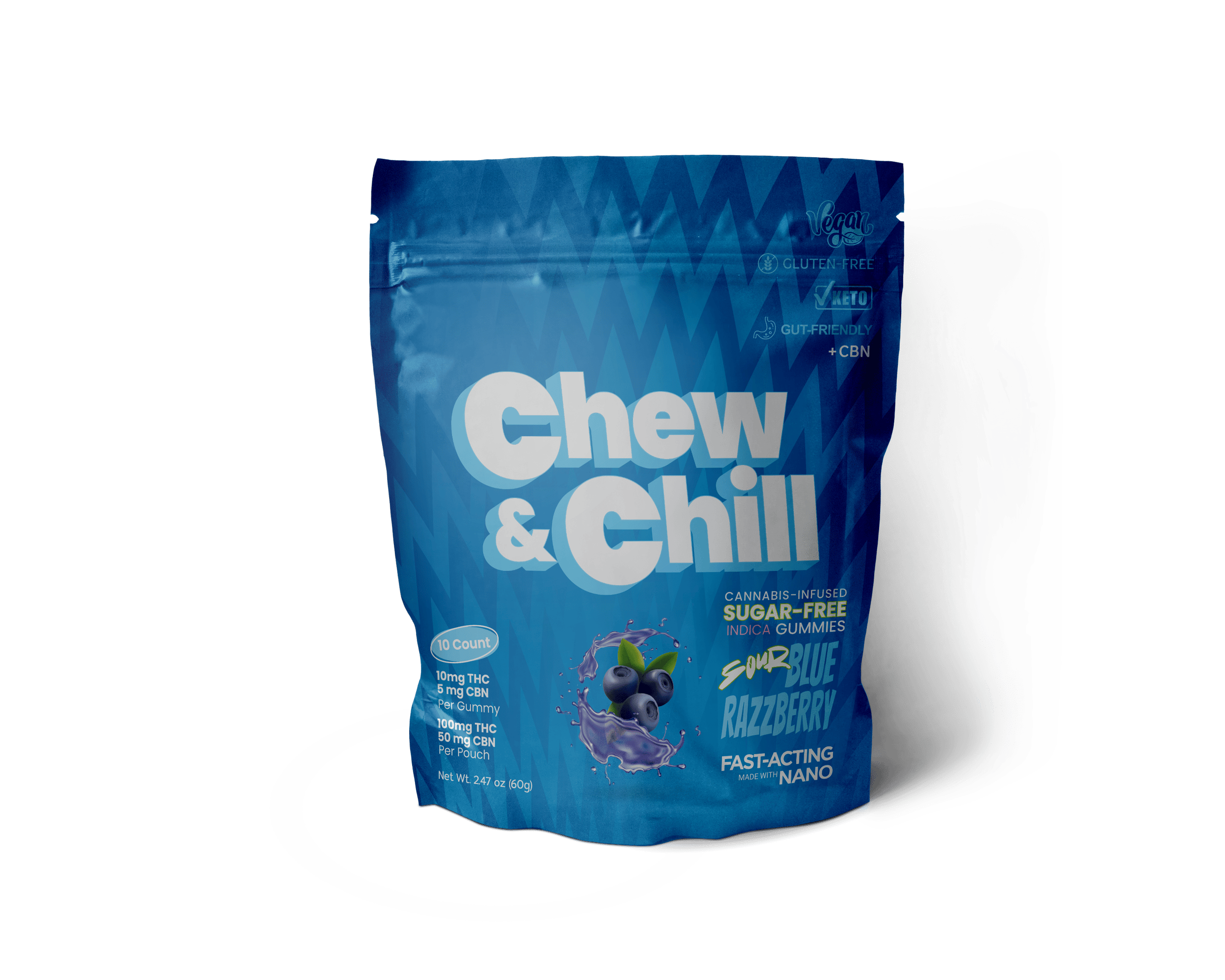 Sour Blue Razzberry | Gummies | 10pk | 10mg/ea